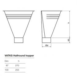 Lindab Steel Half Round Hopper (VATKS)