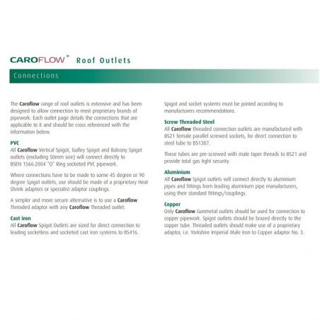 Caroflow Connections & Flow Rates