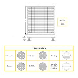 Sita Drain Terra With Longitudinal Bar Grating