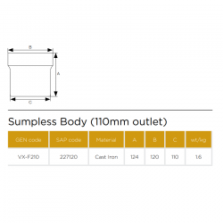 Saint Gobain PAM UK VortX Untrapped Floor Gullies With Sumpless Body