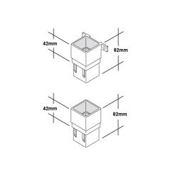 Marley 65mm Square Socket with Fixing Lugs (RLE1)