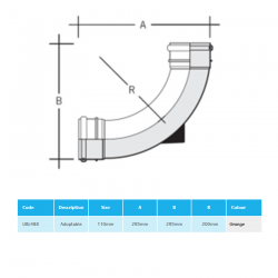 Marley Underground Solid Wall 87.5 Degree Rest Bend