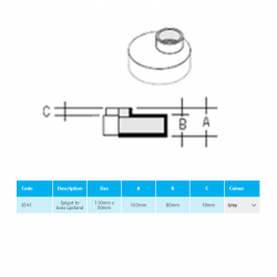 Marley Underground Solid Wall Spigot To Boss Upstand Concentric Reducer