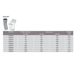 ACO GM-X Galvanised Steel Long Radius Bend 87°