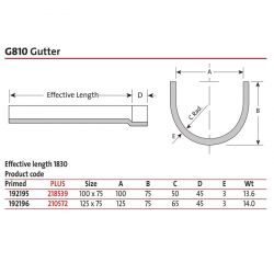 PAM UK Classical Deep Half Round Cast Iron Gutter x 1.83m (6')